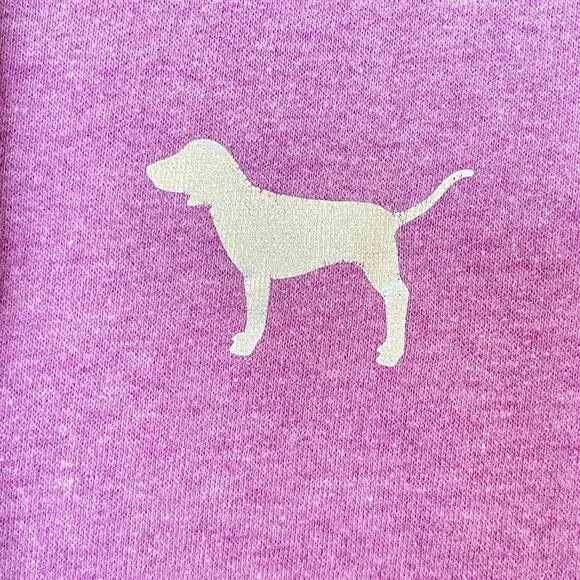 Victoria's Secret Hoodie Medium Love Pink Purple Silver Full Zip Sweatshirt - Picture 5 of 7